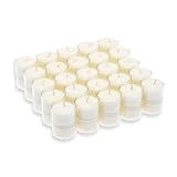 Candelo 50er Set Kerzen Teelichte - Vorratspack Teelichter in Creme Weiß - ohne Duft - 8 Std...