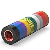 ERKO Isolierband Multicolor 10er Pack 15mm x 10m PVC Elektrische Leitungen Reparatur, Hochflexibel...