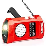 Duronic Ecohand Dynamo Radio AM/FM, wiederaufladbar – Kurbelradio - mit integrierter LED...