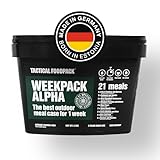Tactical Foodpack Weekpack Alpha (21 Mahlzeiten) - Gefriergetrocknete Mahlzeiten I zum Verzehr...