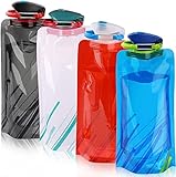 YSTrillion Faltbare Wasserflaschen 700 ml,4 Stück Wiederverwendbare Wasserflaschen,Trinkflasche mit...