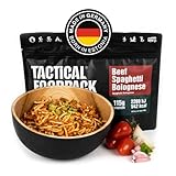 Tactical Foodpack Spaghetti Bolognese - Gefriergetrocknete Mahlzeiten I zum Verzehr bereit I MRE I...