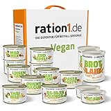 ration1 5 Tage Notvorrat Vegan - vegane Hauptgerichte & Frühstück für 5 Tage - ohne Kühlung 10...